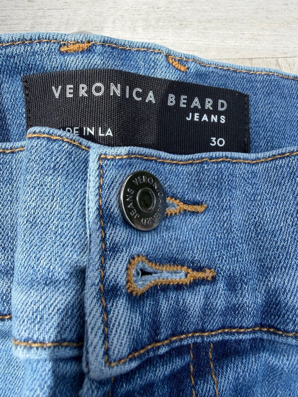 Veronica Beard Aspen Slim Straight Blue Jeans